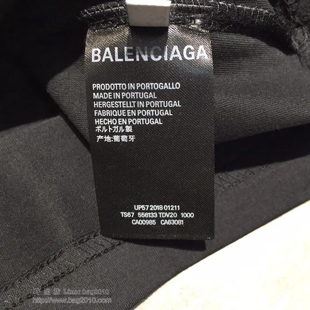 Balenciaga短袖衣 19春夏新款 巴黎世家黑色T恤  tzy1628